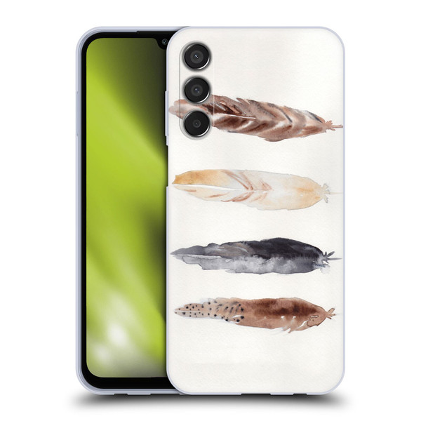 Mai Autumn Feathers Pattern Soft Gel Case for Samsung Galaxy M15/F15 5G