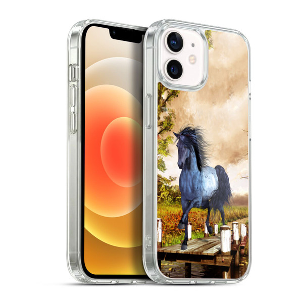Simone Gatterwe Horses On The Lake Soft Gel Case for Apple iPhone 12 / iPhone 12 Pro & MagSafe