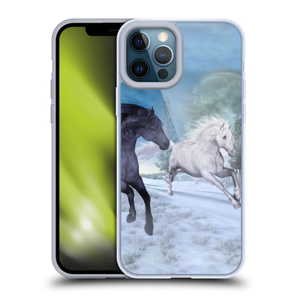 Simone Gatterwe Horses Freedom In The Snow Soft Gel Case for Apple iPhone 12 Pro Max