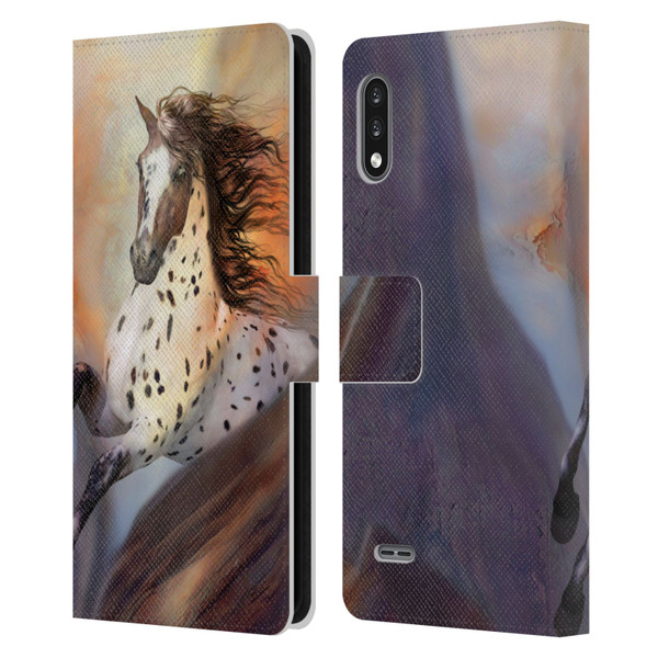 Simone Gatterwe Horses Wild 2 Leather Book Wallet Case Cover For LG K22