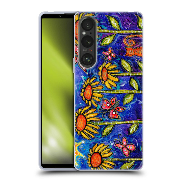 Wyanne Nature 2 Sundown Sunflowers Soft Gel Case for Sony Xperia 1 V 5G