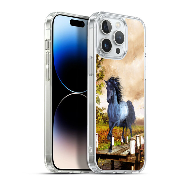 Simone Gatterwe Horses On The Lake Soft Gel Case for Apple iPhone 13 Pro Max & MagSafe