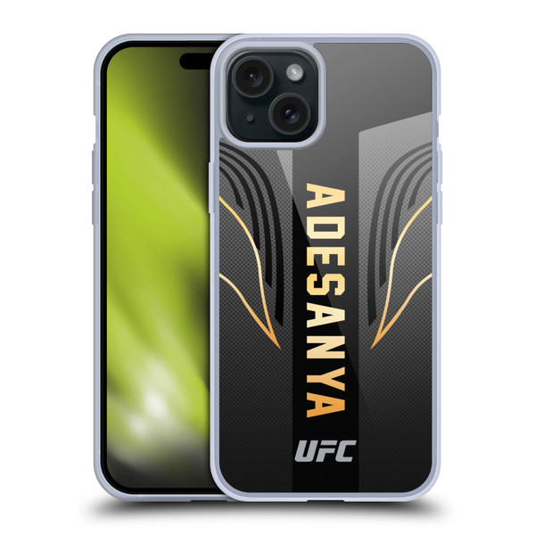 UFC Israel Adesanya Fighter Kit Soft Gel Case for Apple iPhone 15 Plus