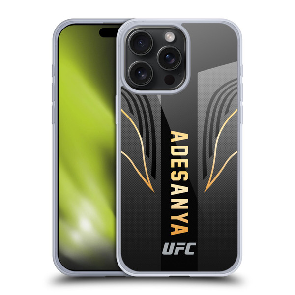UFC Israel Adesanya Fighter Kit Soft Gel Case for Apple iPhone 15 Pro Max