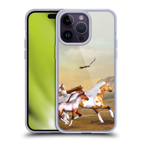 Simone Gatterwe Horses Wild Herd Soft Gel Case for Apple iPhone 14 Pro Max