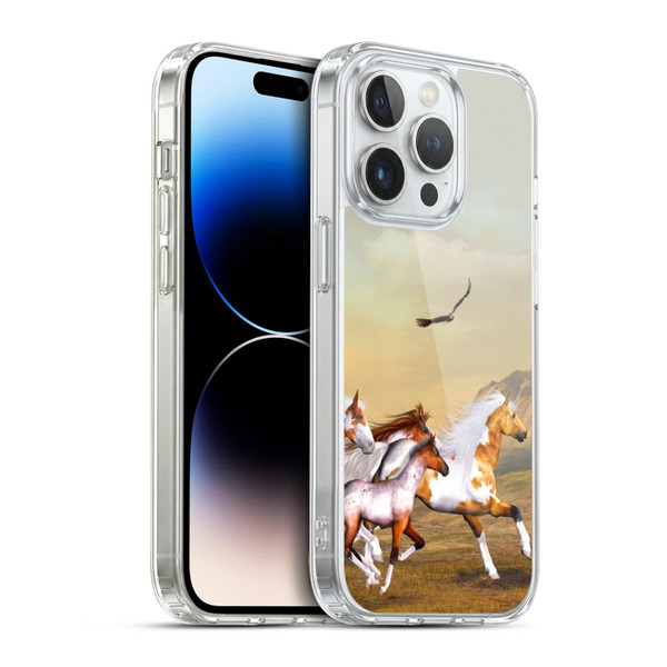 Simone Gatterwe Horses Wild Herd Soft Gel Case for Apple iPhone 14 Pro & MagSafe