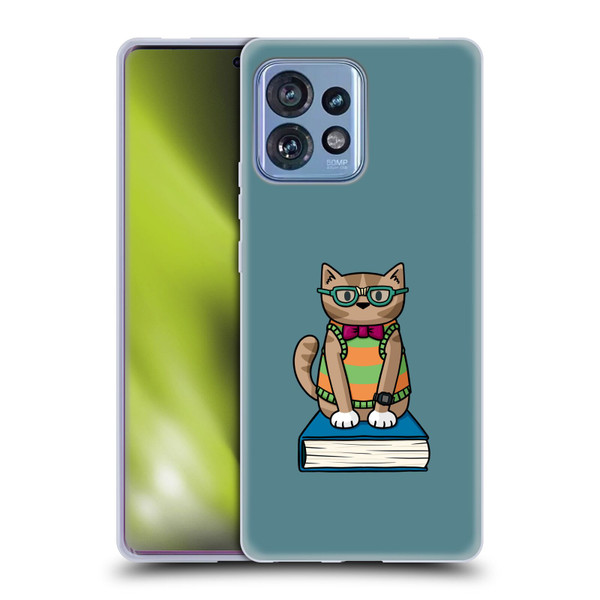 Beth Wilson Doodlecats Nerd Soft Gel Case for Motorola Moto Edge 40 Pro