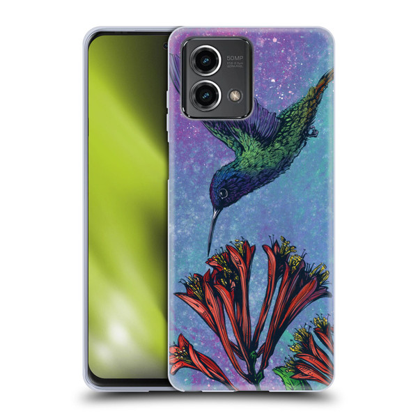 David Lozeau Colourful Grunge The Hummingbird Soft Gel Case for Motorola Moto G Stylus 5G 2023