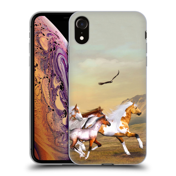 Simone Gatterwe Horses Wild Herd Soft Gel Case for Apple iPhone XR