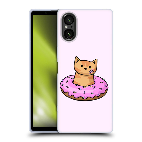 Beth Wilson Doodlecats Donut Soft Gel Case for Sony Xperia 5 V 5G