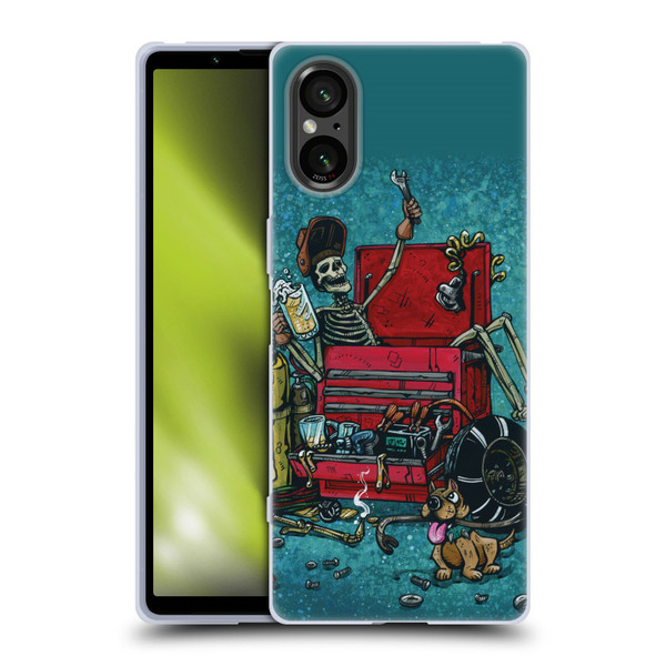 David Lozeau Colourful Art Garage Soft Gel Case for Sony Xperia 5 V 5G