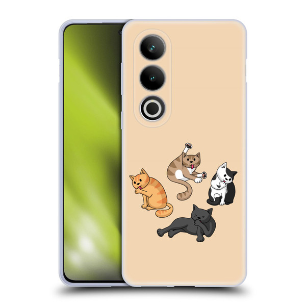 Beth Wilson Doodle Cats 2 Washing Time Soft Gel Case for OPPO OnePlus Ace 3V 5G