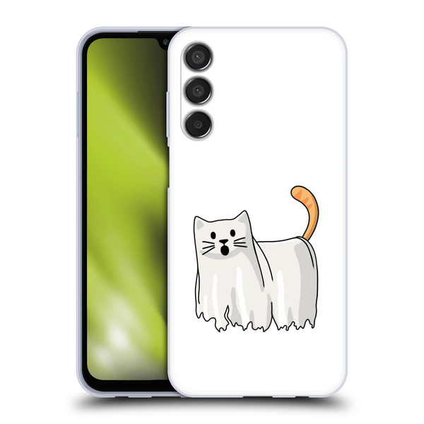 Beth Wilson Doodle Cats 2 Halloween Ghost Soft Gel Case for Samsung Galaxy M15/F15 5G