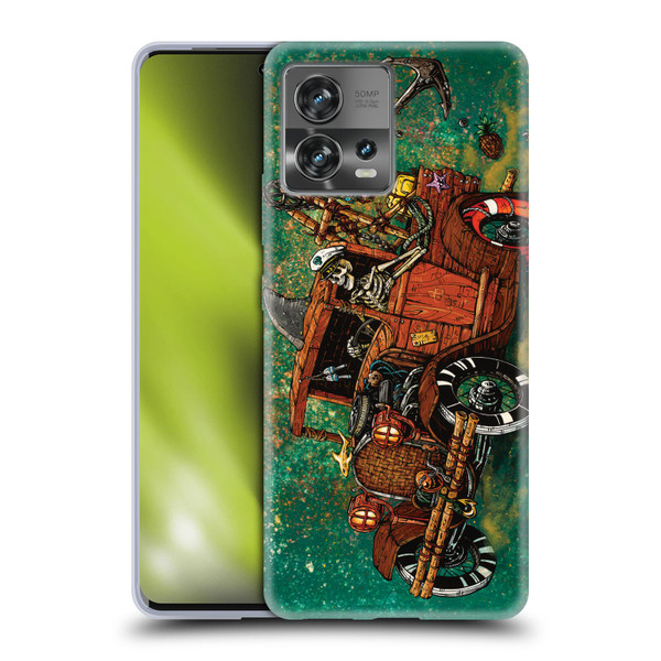 David Lozeau Skeleton Grunge Tiki Towing Soft Gel Case for Motorola Moto Edge 30 Fusion