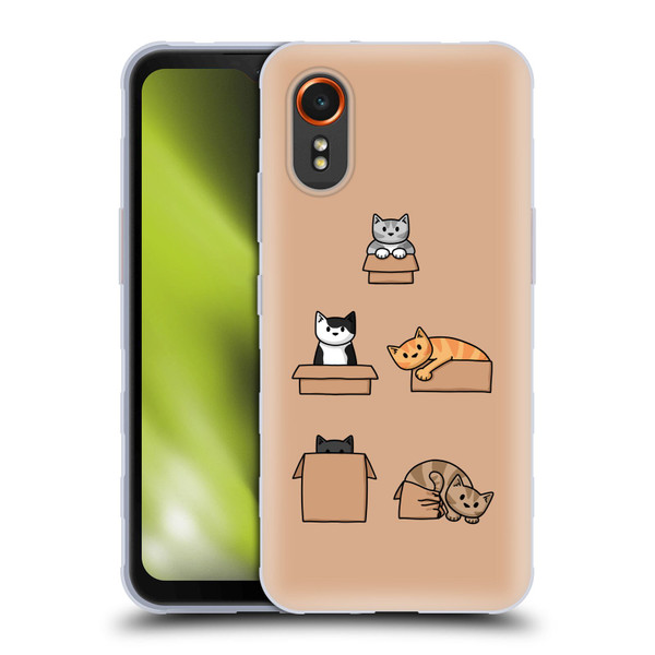 Beth Wilson Doodle Cats 2 Boxes Soft Gel Case for Samsung Galaxy Xcover7 5G