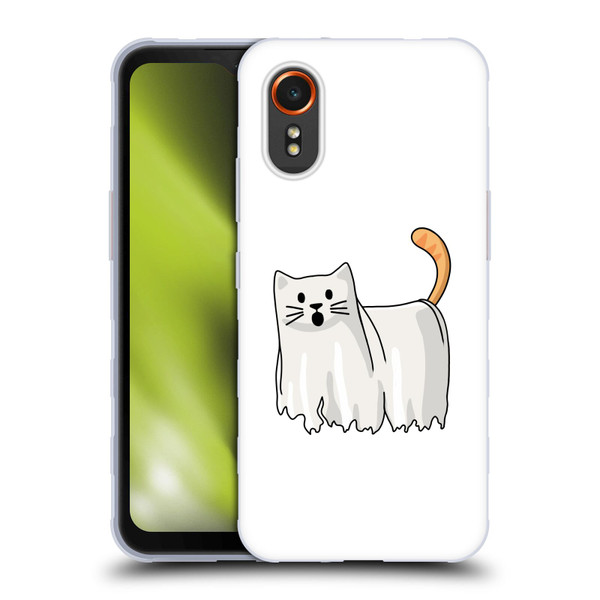 Beth Wilson Doodle Cats 2 Halloween Ghost Soft Gel Case for Samsung Galaxy Xcover7 5G