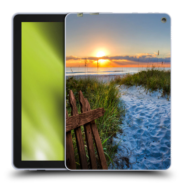 Celebrate Life Gallery Beaches Sandy Trail Soft Gel Case for Amazon Fire HD 10 / Plus 2021