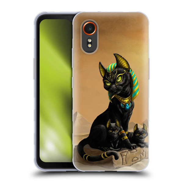 Stanley Morrison Art Egyptian Bastet Cat & Kittens Soft Gel Case for Samsung Galaxy Xcover7 5G