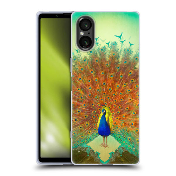 Duirwaigh Animals Peacock Soft Gel Case for Sony Xperia 5 V 5G