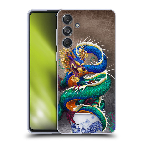 Stanley Morrison Dragons Asian Sake Drink Soft Gel Case for Samsung Galaxy M55 5G