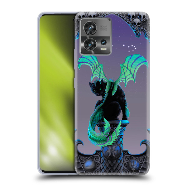 Stanley Morrison Dragons 2 Gothic Winged Cat Soft Gel Case for Motorola Moto Edge 30 Fusion