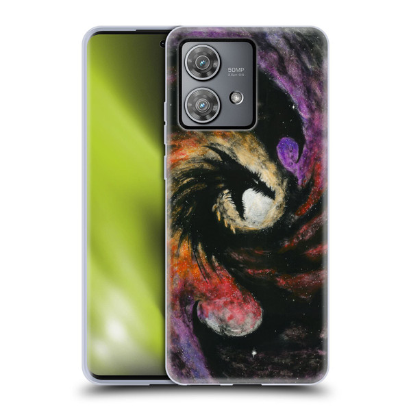 Stanley Morrison Dragons 3 Swirling Starry Galaxy Soft Gel Case for Motorola Edge 40 Neo 5G