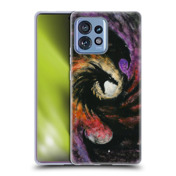 Stanley Morrison Dragons 3 Swirling Starry Galaxy Soft Gel Case for Motorola Moto Edge 40 Pro
