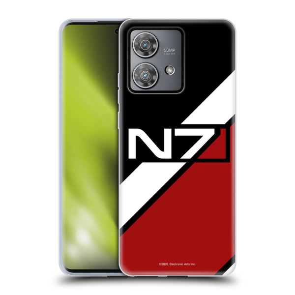 EA Bioware Mass Effect Graphics N7 Logo Stripes Soft Gel Case for Motorola Edge 40 Neo 5G