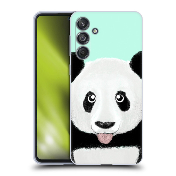 Barruf Animals The Cute Panda Soft Gel Case for Samsung Galaxy M55 5G