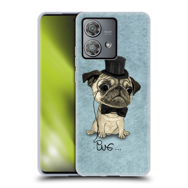 Barruf Dogs Gentle Pug Soft Gel Case for Motorola Edge 40 Neo 5G