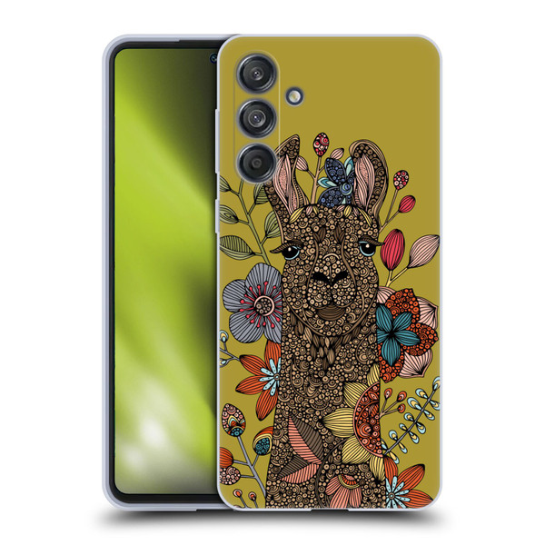 Valentina Animals And Floral Llama Soft Gel Case for Samsung Galaxy M55 5G