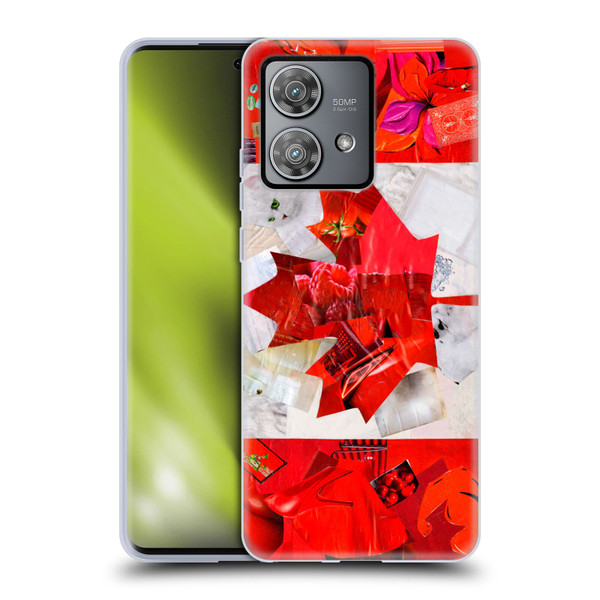 Artpoptart Flags Canada Soft Gel Case for Motorola Edge 40 Neo 5G