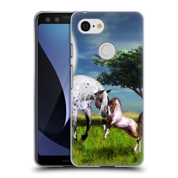Simone Gatterwe Horses Love Forever Soft Gel Case for Google Pixel 3