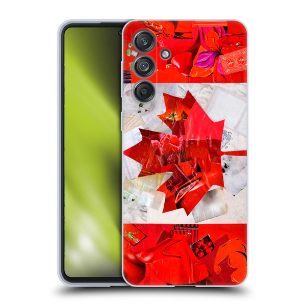 Artpoptart Flags Canada Soft Gel Case for Samsung Galaxy M55 5G