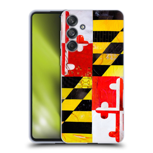 Artpoptart Flags Maryland Soft Gel Case for Samsung Galaxy M55 5G