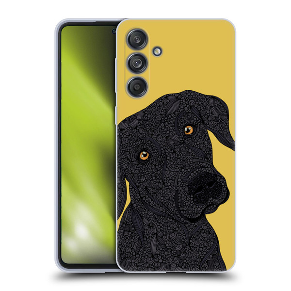 Valentina Dogs Black Labrador Soft Gel Case for Samsung Galaxy M55 5G
