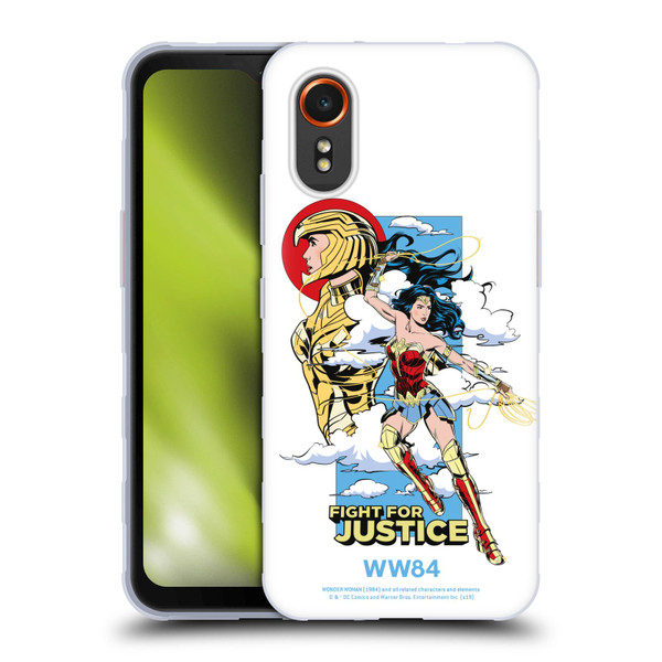 Wonder Woman 1984 Retro Art Fight For Justice Soft Gel Case for Samsung Galaxy Xcover7 5G
