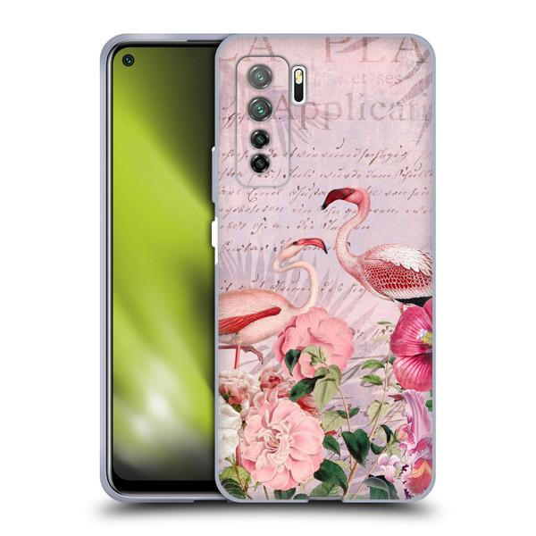 LebensArt Birds And Floral Flamingo Paradise Soft Gel Case for Huawei Nova 7 SE/P40 Lite 5G