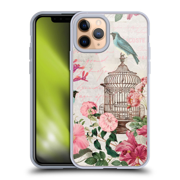 LebensArt Birds And Floral Birdcage Master Soft Gel Case for Apple iPhone 11 Pro