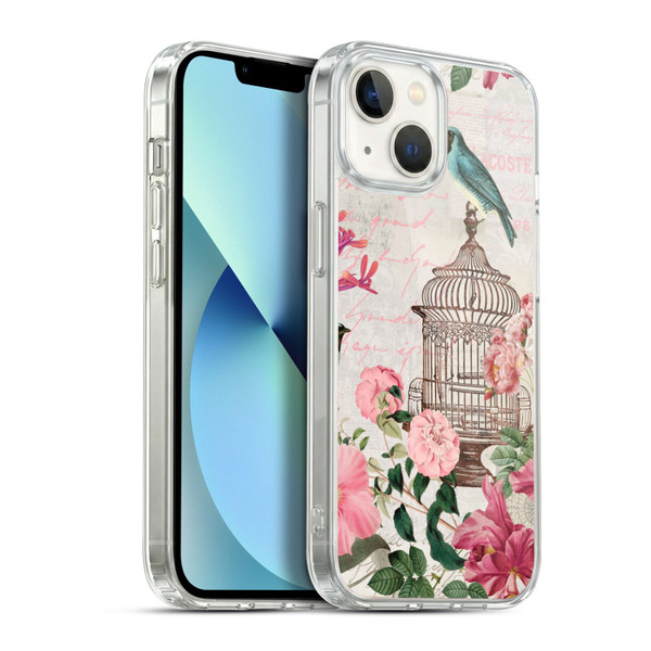 LebensArt Birds And Floral Birdcage Master Soft Gel Case for Apple iPhone 13