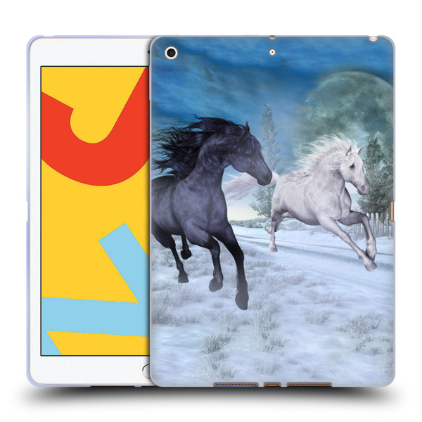 Simone Gatterwe Horses Freedom In The Snow Soft Gel Case for Apple iPad 10.2 2019/2020/2021