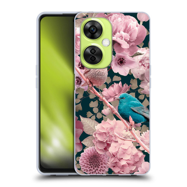 LebensArt Birds And Floral Sparrows In Pink Soft Gel Case for OnePlus Nord CE 3 Lite 5G