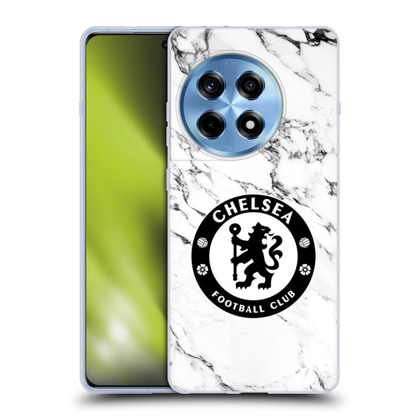 Chelsea Football Club Crest White Marble Soft Gel Case for OPPO OnePlus Ace 3 5G