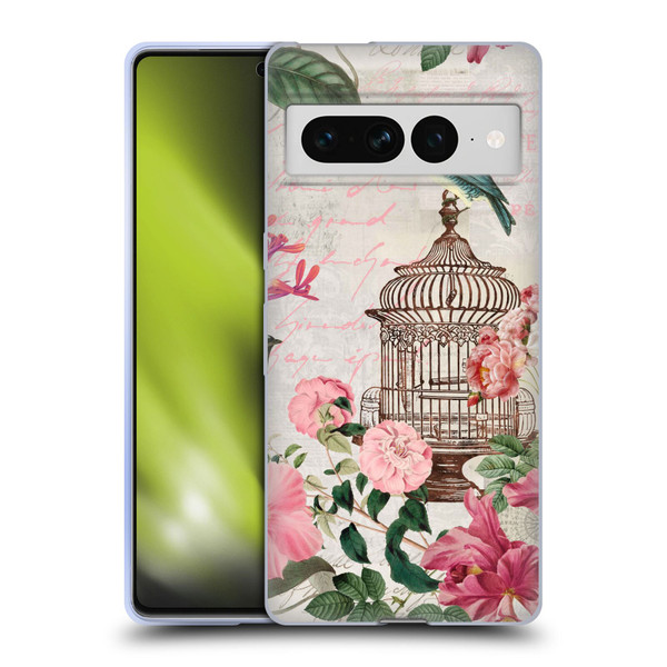 LebensArt Birds And Floral Birdcage Master Soft Gel Case for Google Pixel 7 Pro