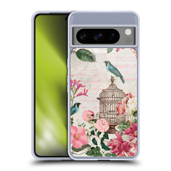 LebensArt Birds And Floral Birdcage Master Soft Gel Case for Google Pixel 8 Pro