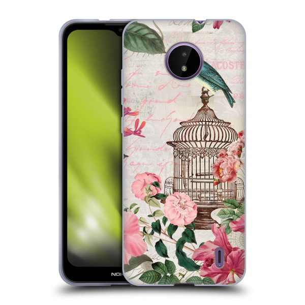 LebensArt Birds And Floral Birdcage Master Soft Gel Case for Nokia C10 / C20