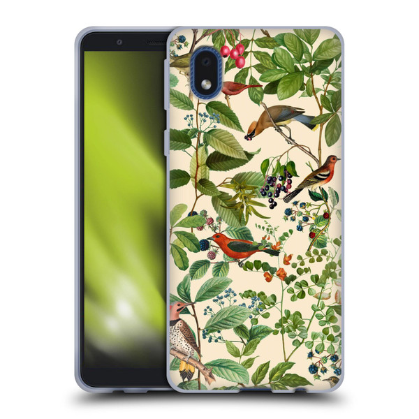 LebensArt Birds And Floral Berries Soft Gel Case for Samsung Galaxy A01 Core (2020)