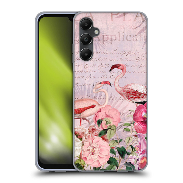 LebensArt Birds And Floral Flamingo Paradise Soft Gel Case for Samsung Galaxy A05s