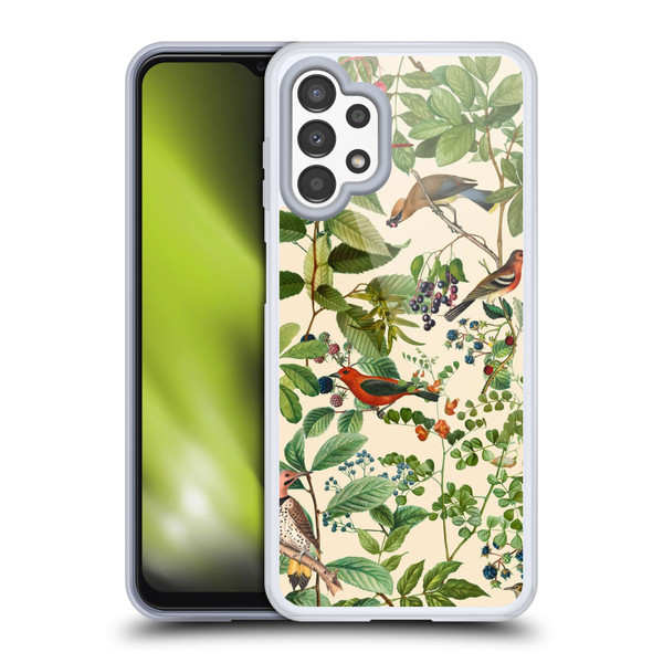 LebensArt Birds And Floral Berries Soft Gel Case for Samsung Galaxy A13 (2022)