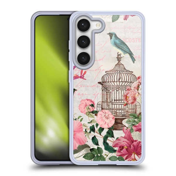 LebensArt Birds And Floral Birdcage Master Soft Gel Case for Samsung Galaxy S23 5G